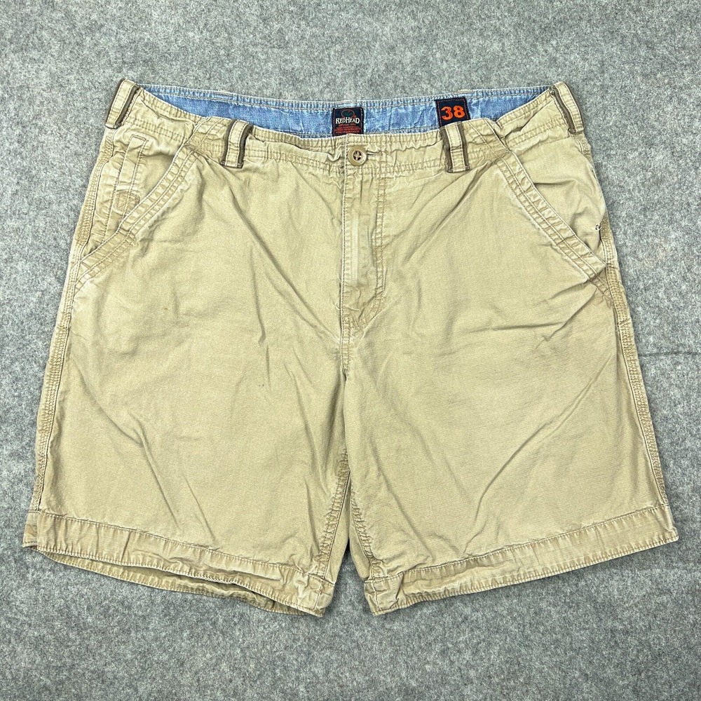 Redhead Shorts‎ Mens 38 Tan Khaki Chino Ripstop Cotton Canvas Hunting Outdoor